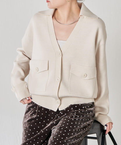 【領口可拆卸】開領針織開衫