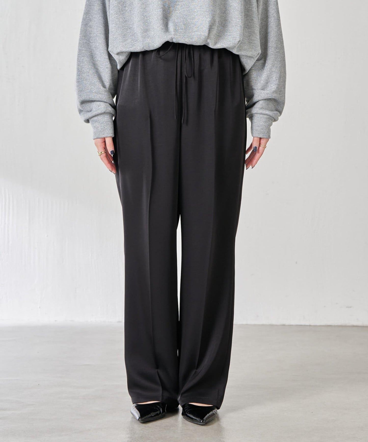 【套裝商品】緞面蕾絲疊穿長褲/疊穿