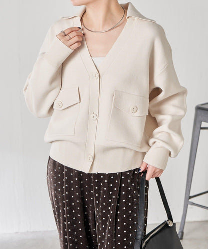 【領口可拆卸】開領針織開衫