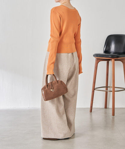 【前後兩穿】條紋紐扣修身開衫