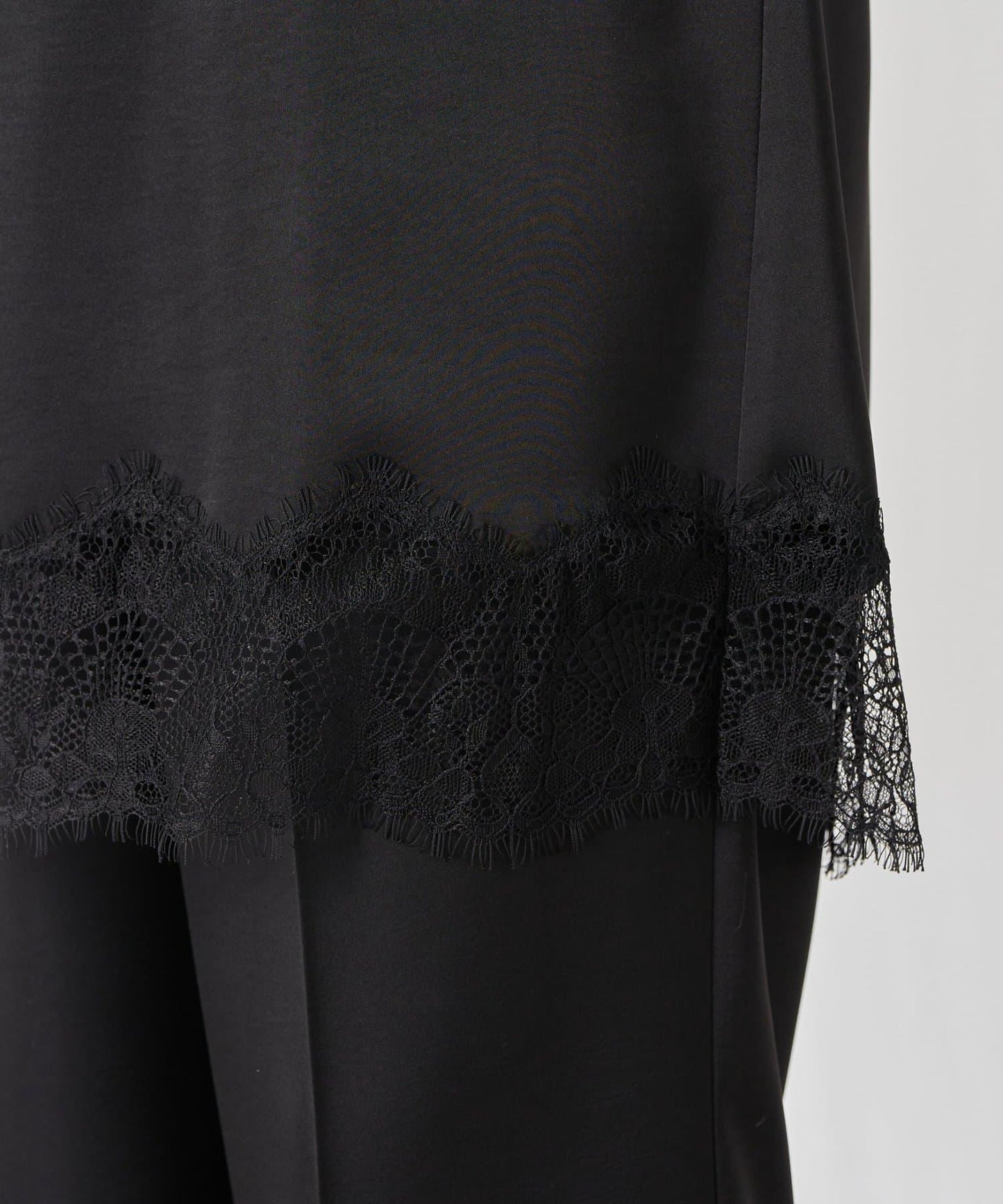 【套裝商品】緞面蕾絲疊穿長褲/疊穿