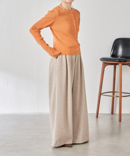 【前後兩穿】條紋紐扣修身開衫