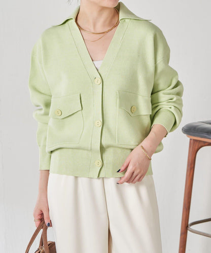 【領口可拆卸】開領針織開衫