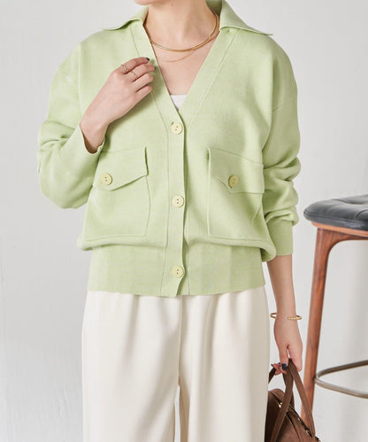 【領口可拆卸】開領針織開衫