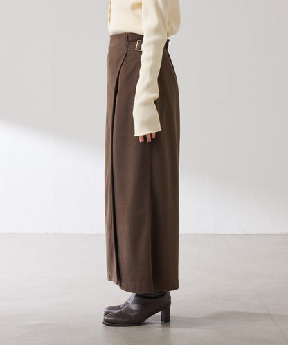 【可調節腰圍】側邊腰帶修身半身裙