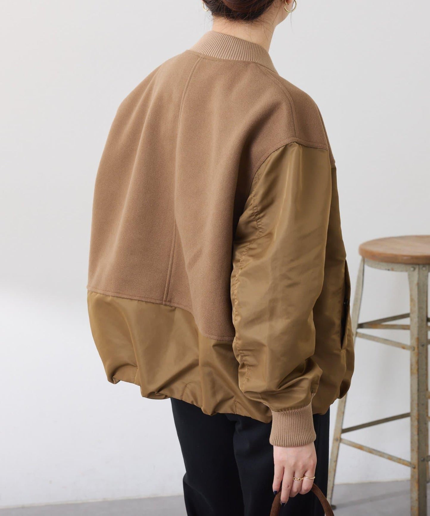 拼接MA-1飛行夾克