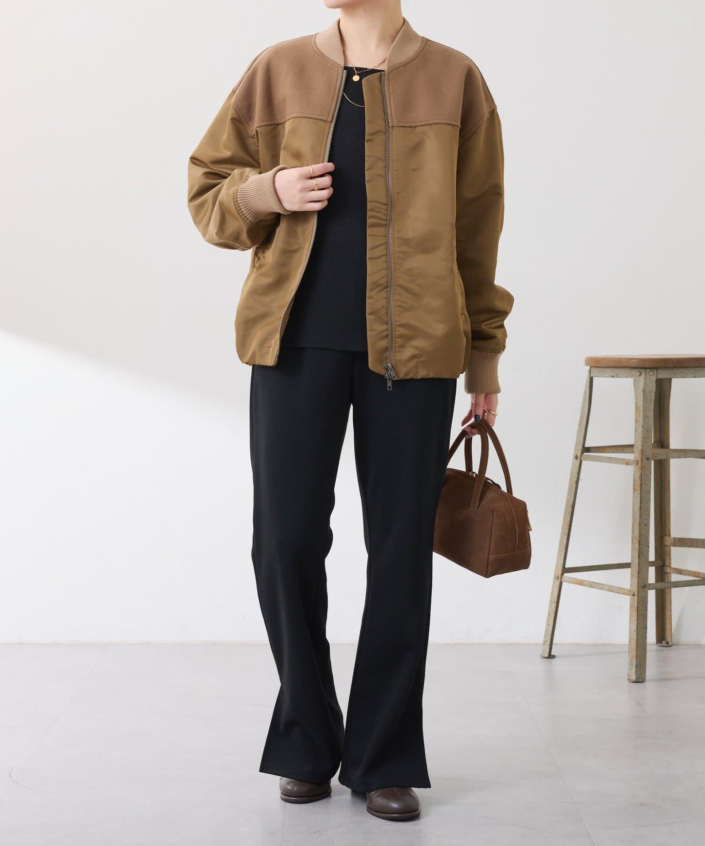 拼接MA-1飛行夾克