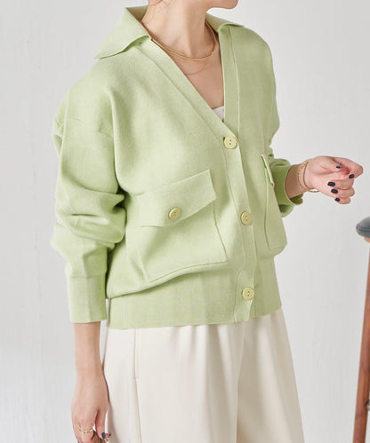 【領口可拆卸】開領針織開衫