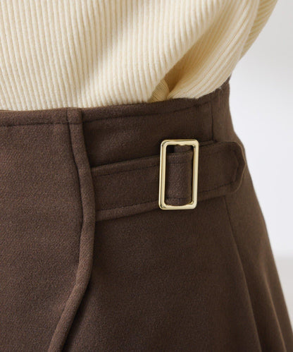 【可調節腰圍】側邊腰帶修身半身裙