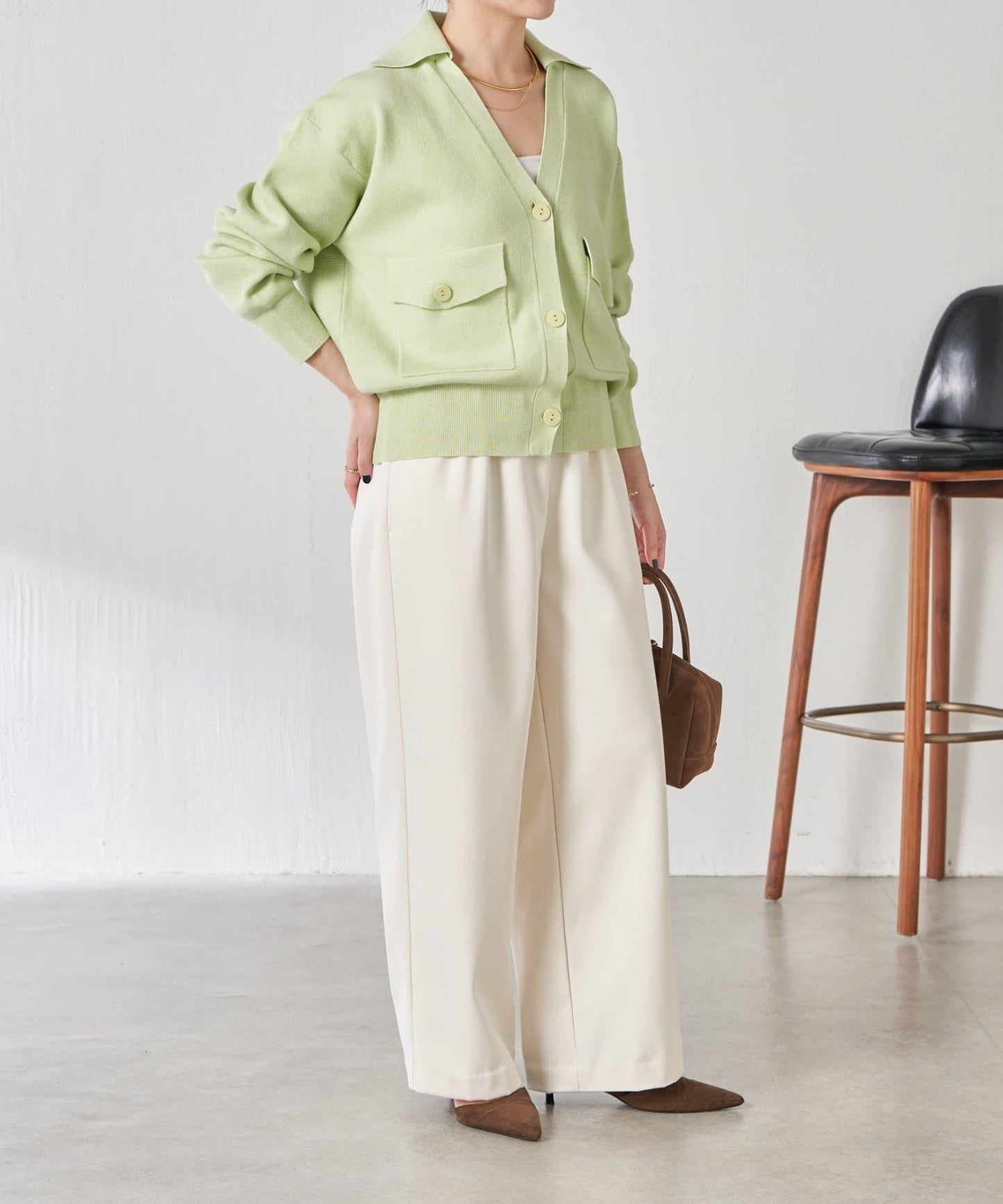 【領口可拆卸】開領針織開衫