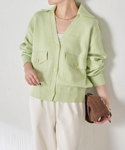 【領口可拆卸】開領針織開衫