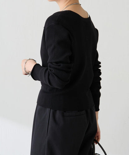 【前後兩穿】條紋紐扣修身開衫