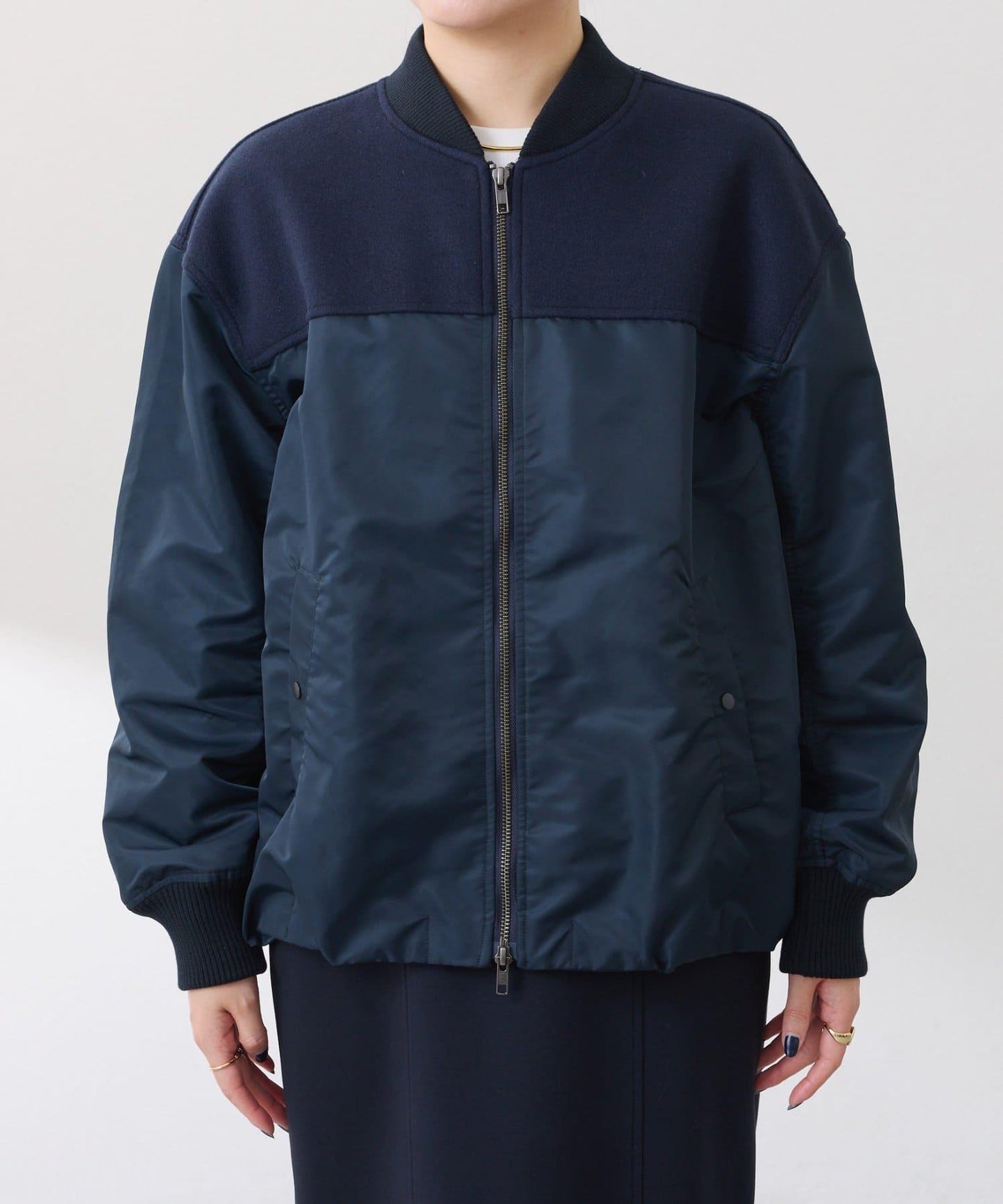 拼接MA-1飛行夾克