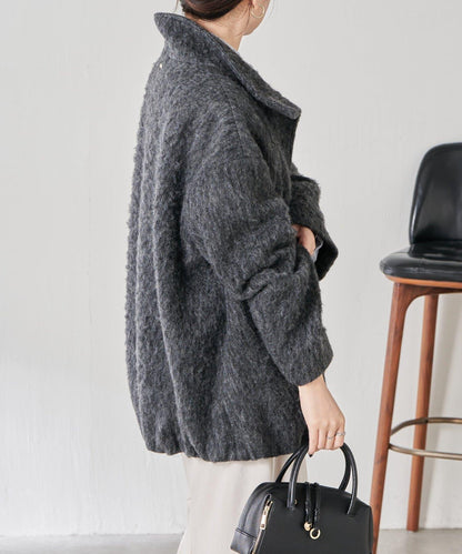 毛邊立領大衣