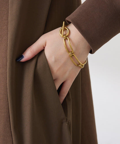 異材質拼接半拉鍊連衣裙