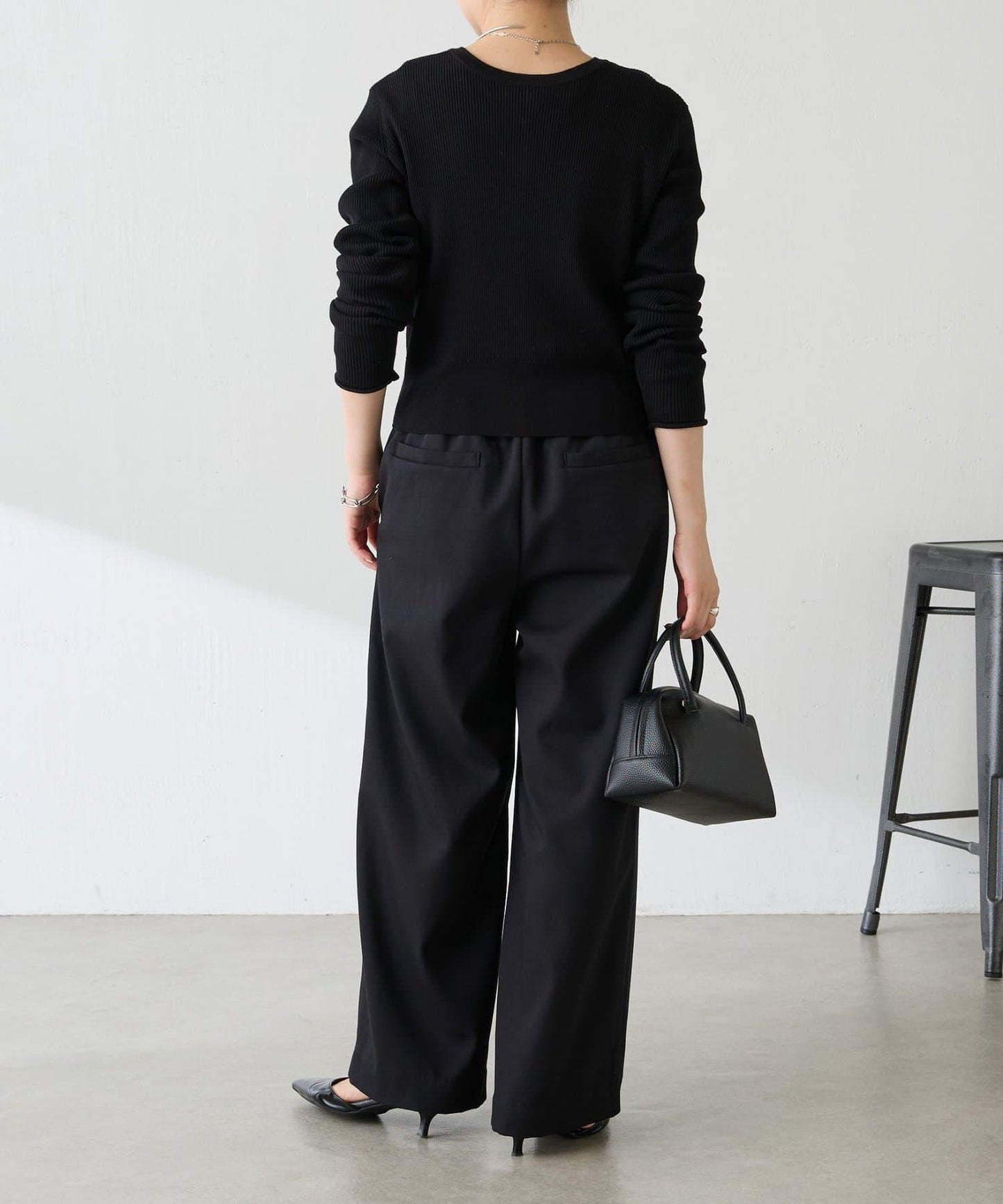 【前後兩穿】條紋紐扣修身開衫