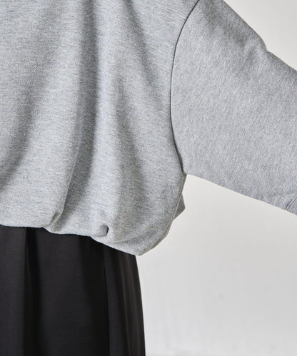 下襬氣球袖亮絲衛衣