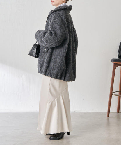 毛邊立領大衣