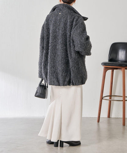 毛邊立領大衣