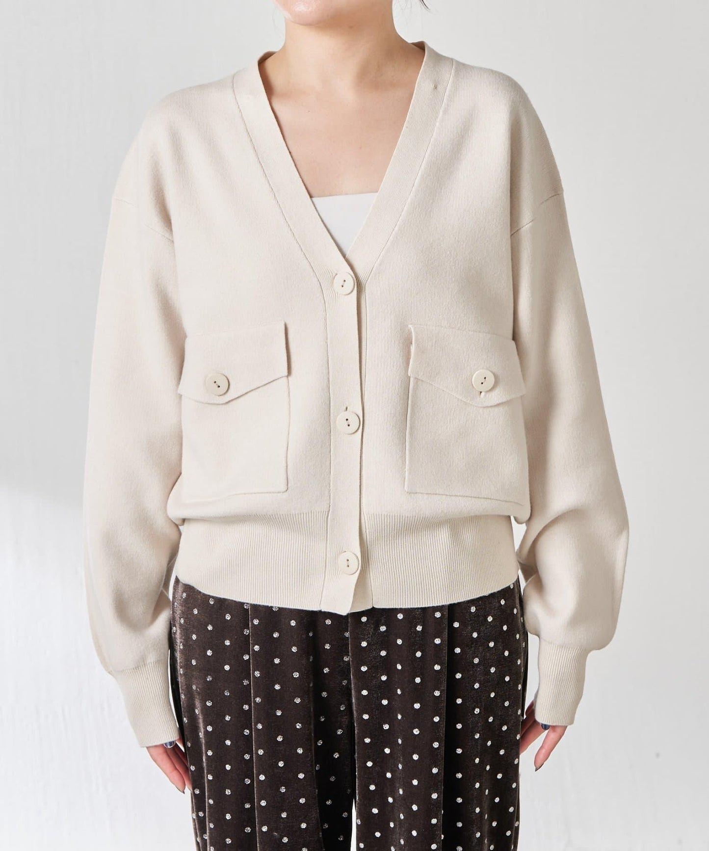 【領口可拆卸】開領針織開衫