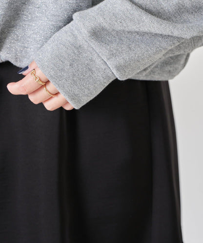 下襬氣球袖亮絲衛衣