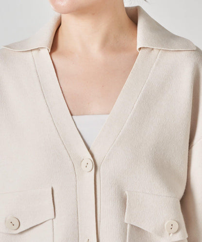 【領口可拆卸】開領針織開衫