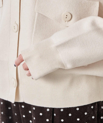 【領口可拆卸】開領針織開衫