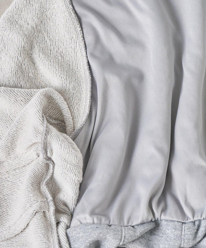 下襬氣球袖亮絲衛衣