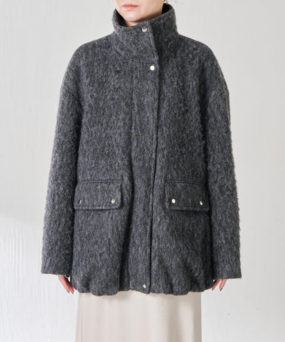 毛邊立領大衣