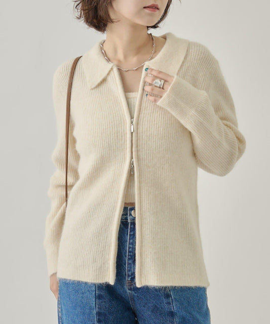 帶束身胸衣雙拉鍊開衫