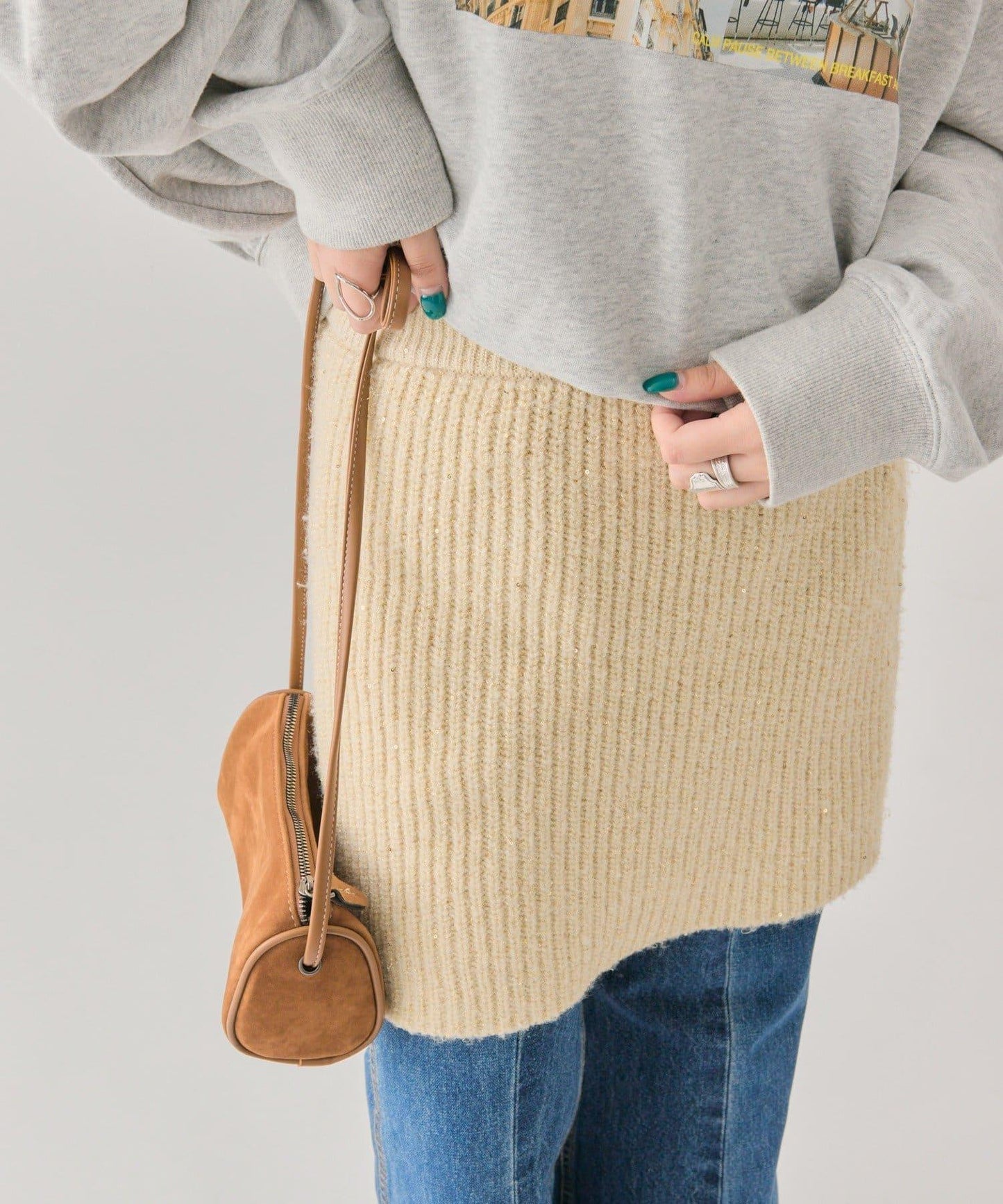 亮片針織半身裙