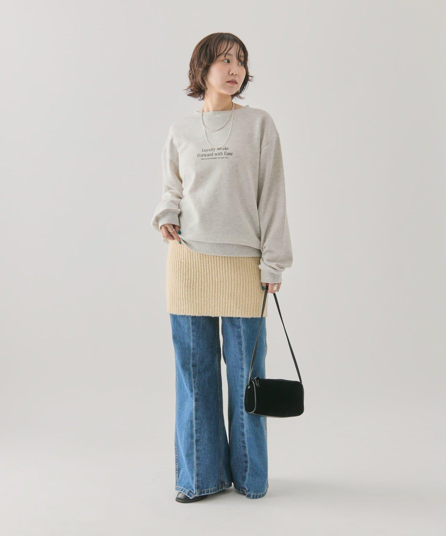 亮片針織半身裙