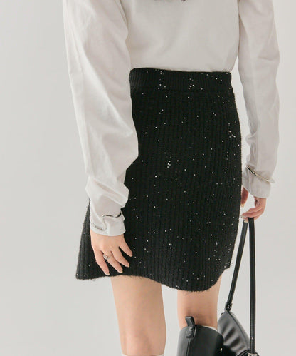 亮片針織半身裙