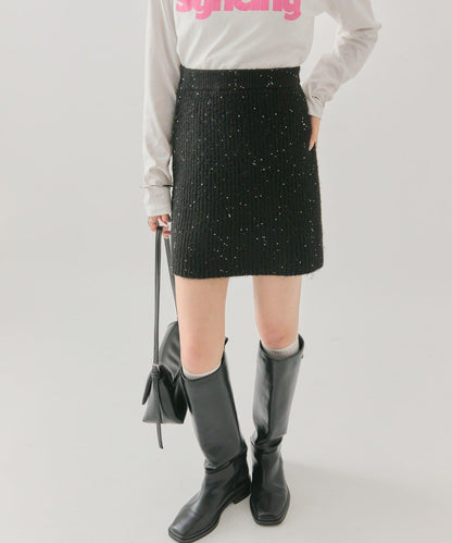 亮片針織半身裙