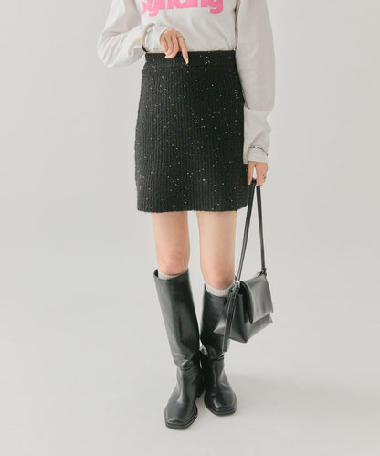 亮片針織半身裙