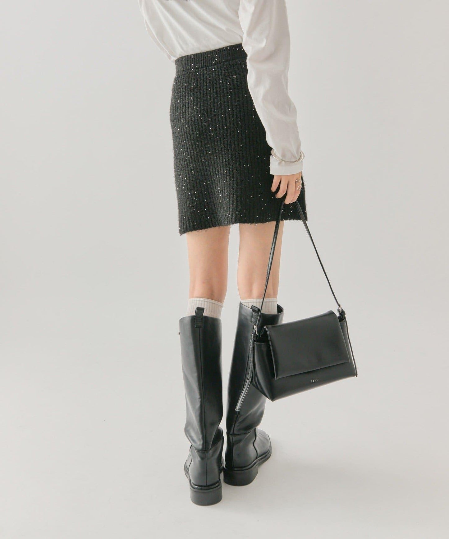 亮片針織半身裙