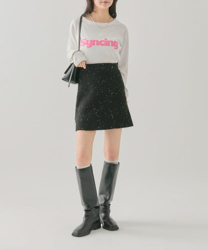 亮片針織半身裙