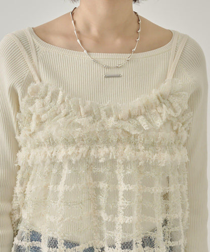 亮片粗花呢吊帶背心裙