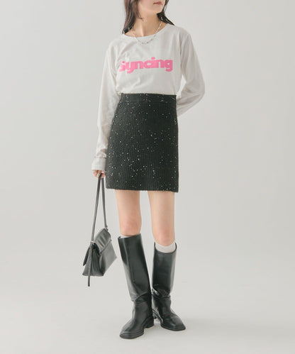 亮片針織半身裙