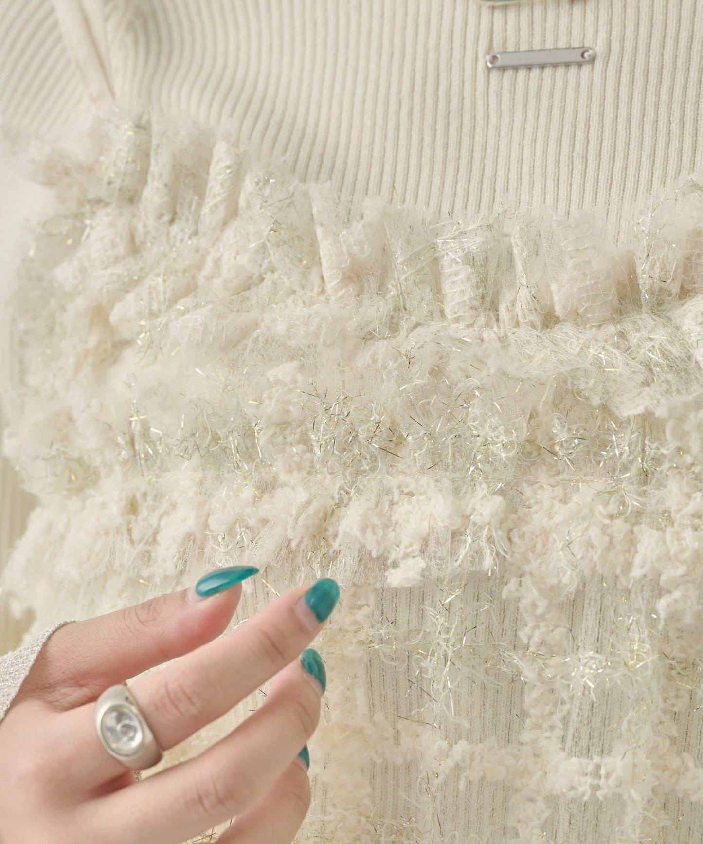 亮片粗花呢吊帶背心裙