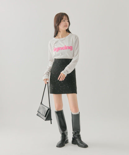 亮片針織半身裙