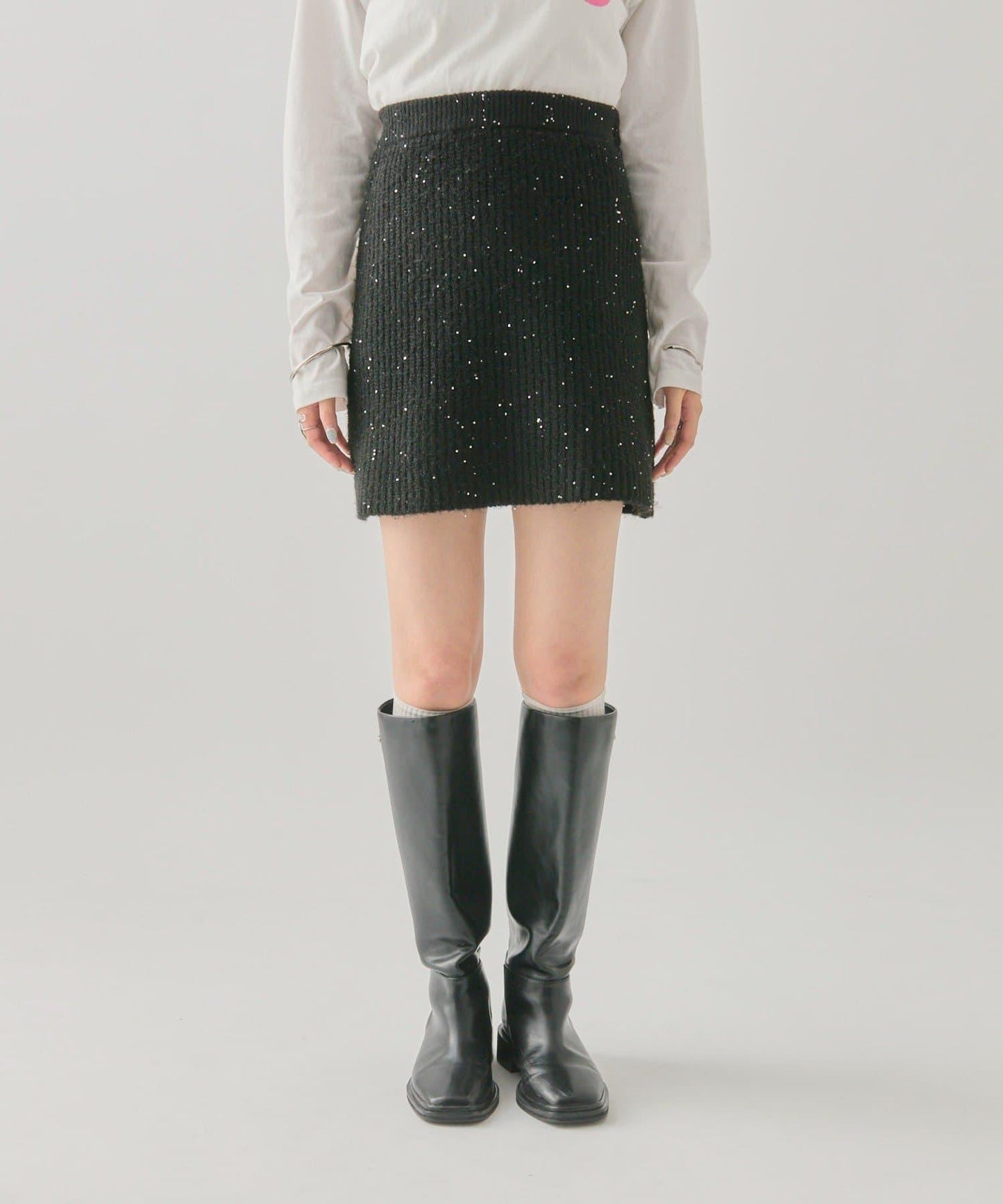 亮片針織半身裙