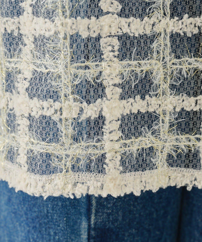 亮片粗花呢吊帶背心裙