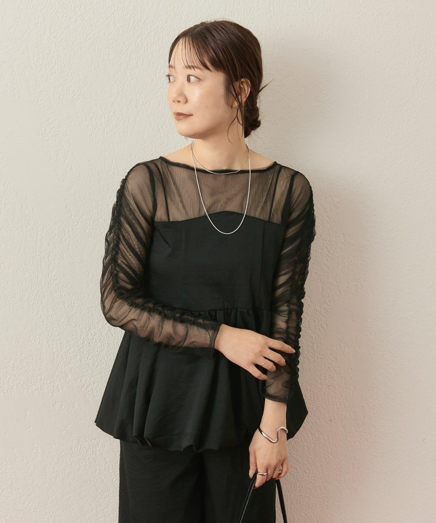 ≪10/20 12:00開始!≫【@aoiikegaya企劃】網紗拼接荷葉邊套裝