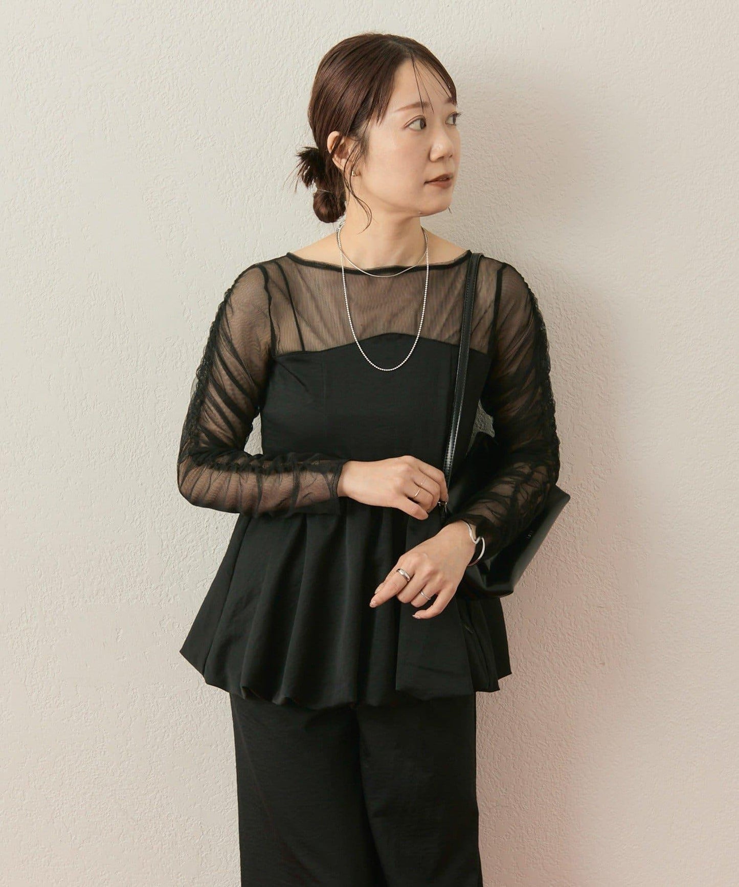 ≪10/20 12:00開始!≫【@aoiikegaya企劃】網紗拼接荷葉邊套裝