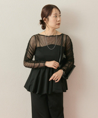 ≪10/20 12:00開始!≫【@aoiikegaya企劃】網紗拼接荷葉邊套裝