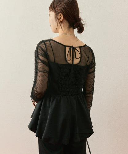 ≪10/20 12:00開始!≫【@aoiikegaya企劃】網紗拼接荷葉邊套裝