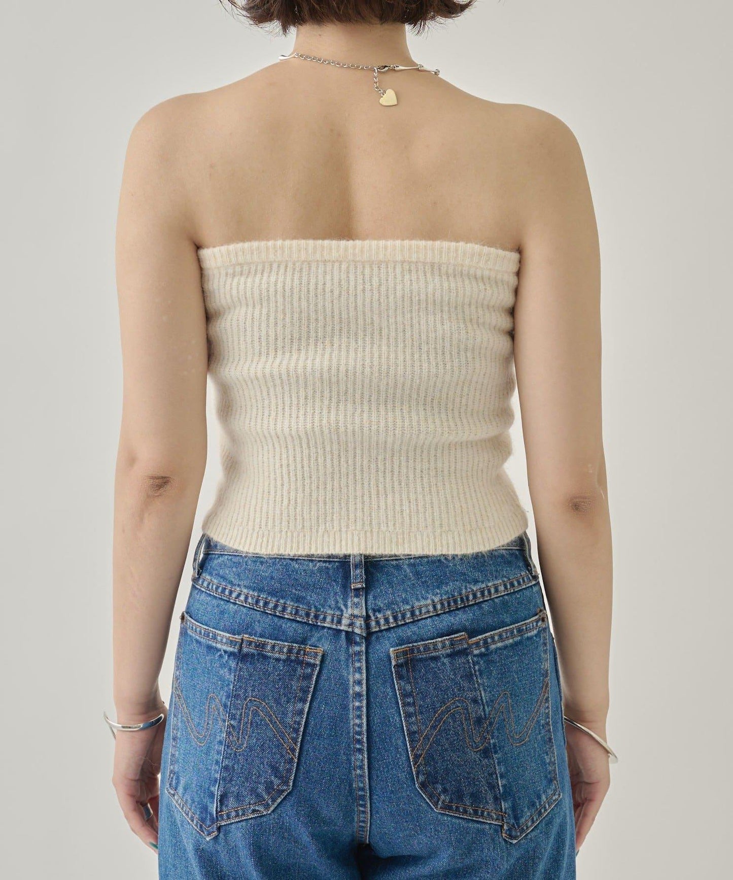 帶束身胸衣雙拉鍊開衫