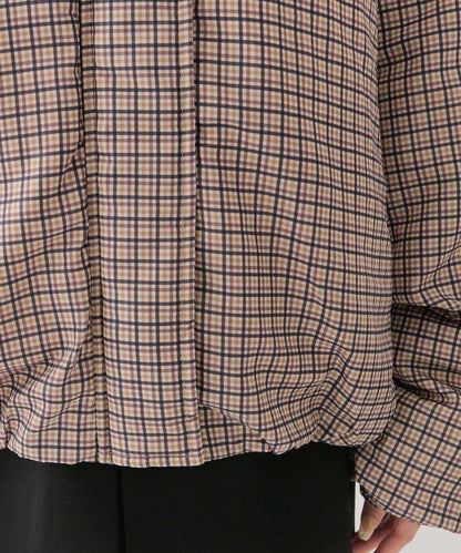 中棉格紋羽絨服