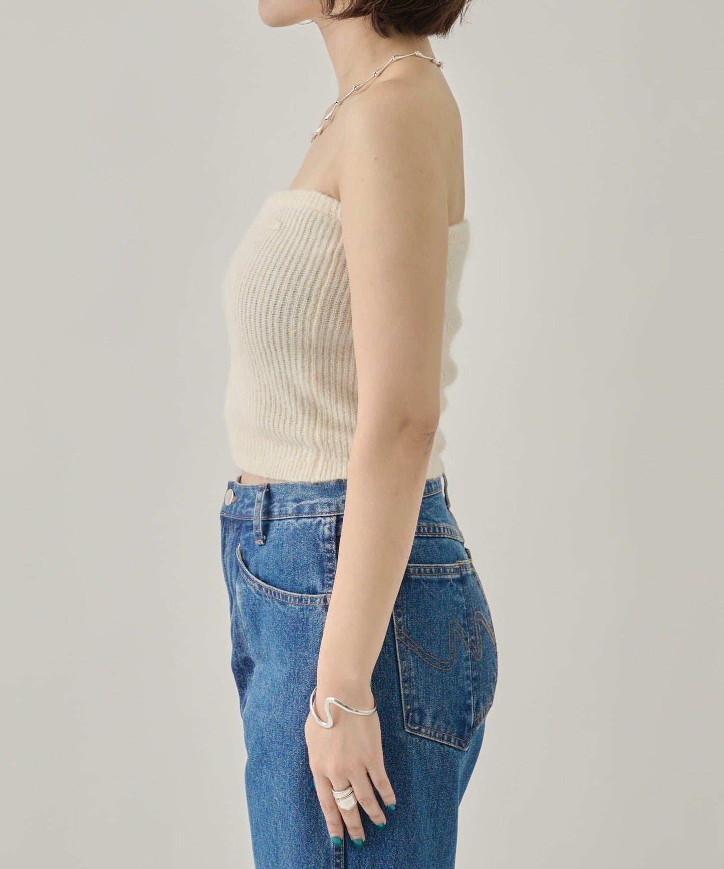 帶束身胸衣雙拉鍊開衫